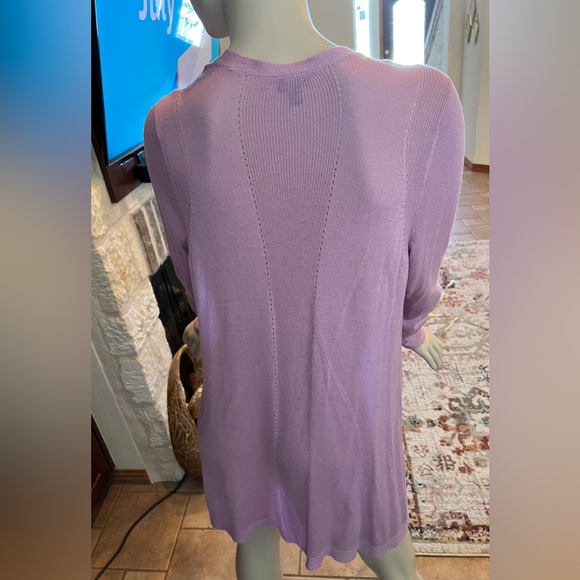 Torrid Longline Cardigan Lilac Sweater Size 0 - Picture 11 of 14